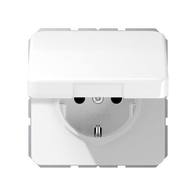 Jung CD 1520 BFKIKL WW - Prise Schuko 16A 250V avec Couvercle - Publicité Jung CD 1520 BFKIKL WW - Prise Schuko 16A 250V avec Couvercle - Publicité