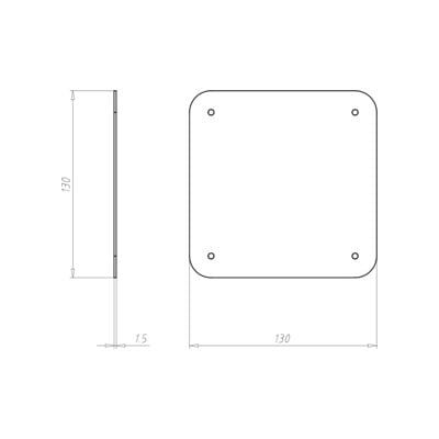 KAISER Couvercle pour pièce humide 9909.03 130 x 130 x 4 mm (9909.03) - Publicité KAISER Couvercle pour pièce humide 9909.03 130 x 130 x 4 mm (9909.03) - Publicité