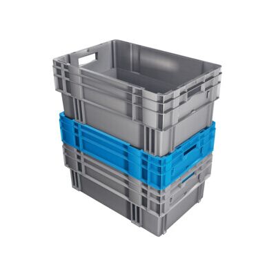 LA-KA-PE Bac empilable pivotant DTK 600x400x210 mm vert (64210 02 03) - Publicité LA-KA-PE Bac empilable pivotant DTK 600x400x210 mm vert (64210 02 03) - Publicité