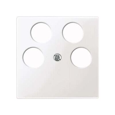 Plaque murale Merten - Blanc polaire - 4 emplacements - Plaque pour antenne, radio, satellite, TV - Brillant - Publicité Plaque murale Merten - Blanc polaire - 4 emplacements - Plaque pour antenne, radio, satellite, TV - Brillant - Publicité