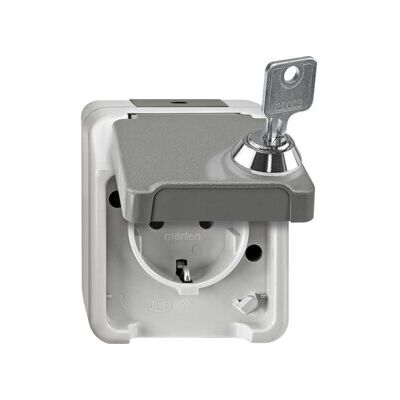 Merten Prise SCHUKO gris clair MEG2423-8029 (MEG2423-8029) - Publicité Merten Prise SCHUKO gris clair MEG2423-8029 (MEG2423-8029) - Publicité
