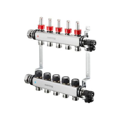 Oventrop Oventrop distributeur en acier inoxydable 0-5 l/min., pour 6 circuits (1405956) - Publicité Oventrop Oventrop distributeur en acier inoxydable 0-5 l/min., pour 6 circuits (1405956) - Publicité