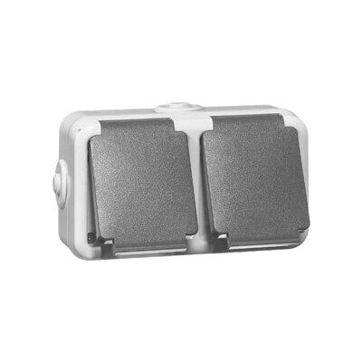 Peha D6622WAB - Prise double IP54 - Publicité Peha D6622WAB - Prise double IP54 - Publicité