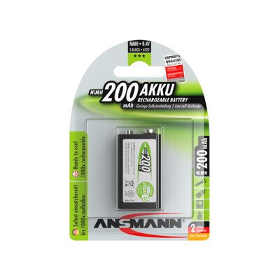 ANSMANN Jeu de piles NiMH, rechargeables préchargées, Format international : 6LR61 (5035342) - Publicité ANSMANN Jeu de piles NiMH, rechargeables préchargées, Format international : 6LR61 (5035342) - Publicité