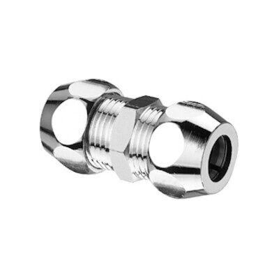 Raccord Schell - Double Compression - Chrome - 10mm - Publicité Raccord Schell - Double Compression - Chrome - 10mm - Publicité