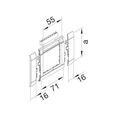 Tehalit Cadre modulaire OT80, hfr, BS, laqué GR0802ALAN ; hager (5212754) - Publicité Tehalit Cadre modulaire OT80, hfr, BS, laqué GR0802ALAN ; hager (5212754) - Publicité