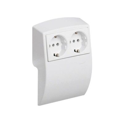 Tehalit Support d'appareil avec double prise L 2250 rws ; hager (0495603) - Publicité Tehalit Support d'appareil avec double prise L 2250 rws ; hager (0495603) - Publicité