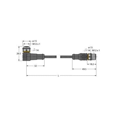 turck Câble de liaison PUR WKC4.4T-P 0,6 m noir IP67/IP69K (6626025) - Publicité turck Câble de liaison PUR WKC4.4T-P 0,6 m noir IP67/IP69K (6626025) - Publicité
