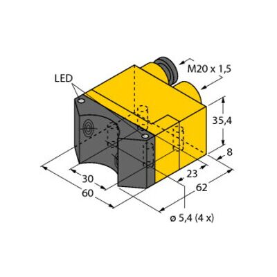 Turck Capteur inductif Ni4-DSU35TC-2AP4X2 (1569902) - Publicité Turck Capteur inductif Ni4-DSU35TC-2AP4X2 (1569902) - Publicité