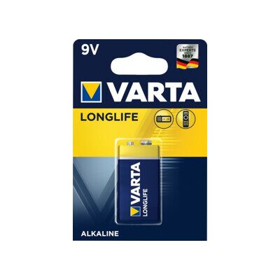 VARTA Batterie LONGLIFE 9V Bloc E, blister 1 pc. (4122101411) - Publicité VARTA Batterie LONGLIFE 9V Bloc E, blister 1 pc. (4122101411) - Publicité