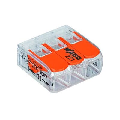 Heidemann Bornes Compactes Wago - Transparent - 3 x 0,2-4 mm² - Publicité Heidemann Bornes Compactes Wago - Transparent - 3 x 0,2-4 mm² - Publicité