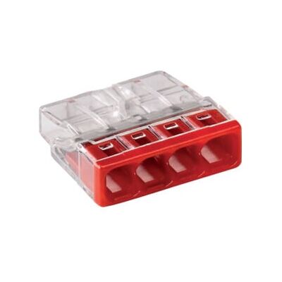 Bornes de connexion VDE rouges - 4x0,5-2,5 mm², Pack de 6 - Publicité Bornes de connexion VDE rouges - 4x0,5-2,5 mm², Pack de 6 - Publicité