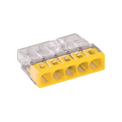WAGO Connecteur de raccordement VDE - COM.5x0,5-2,5mm² jaune 6 pièces (30278) - Publicité WAGO Connecteur de raccordement VDE - COM.5x0,5-2,5mm² jaune 6 pièces (30278) - Publicité