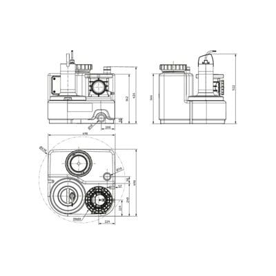 Wilo Station de relevage eaux usées DrainLift SANI-S. 11/ T540/1-CEE, CEE 16A, 3P+N+PE 6h, 400 V (6098871) - Publicité Wilo Station de relevage eaux usées DrainLift SANI-S. 11/ T540/1-CEE, CEE 16A, 3P+N+PE 6h, 400 V (6098871) - Publicité