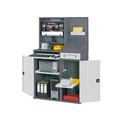 Armoire informatique STIER Premium, à roulettes, lxPxH 1 100x520x1 895 mm (906160) - Publicité Armoire informatique STIER Premium, à roulettes, lxPxH 1 100x520x1 895 mm (906160) - Publicité