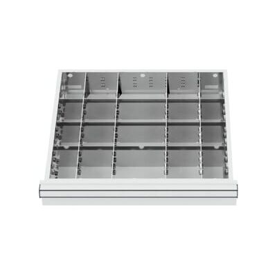 Compartimentage de tiroir STIER, séparations en métal, BLH 150/175 mm, dimensions intérieures 500x450 mm, 20 casiers, 6 x TW 75 (903938) - Publicité Compartimentage de tiroir STIER, séparations en métal, BLH 150/175 mm, dimensions intérieures 500x450 mm, 20 casiers, 6 x TW 75 (903938) - Publicité