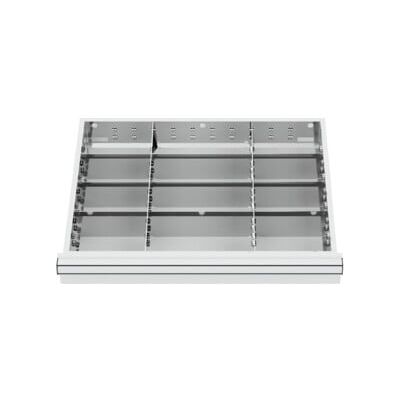 Compartimentage de tiroir STIER, séparations en métal, BLH 150/175 mm, dimensions intérieures 600x450 mm, 12 casiers, 6 x TW 175 (903910) - Publicité Compartimentage de tiroir STIER, séparations en métal, BLH 150/175 mm, dimensions intérieures 600x450 mm, 12 casiers, 6 x TW 175 (903910) - Publicité