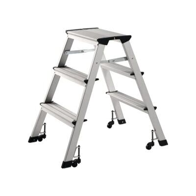 Escabeau Alco 3 marches en aluminium léger - Hauteur 62cm - Publicité Escabeau Alco 3 marches en aluminium léger - Hauteur 62cm - Publicité