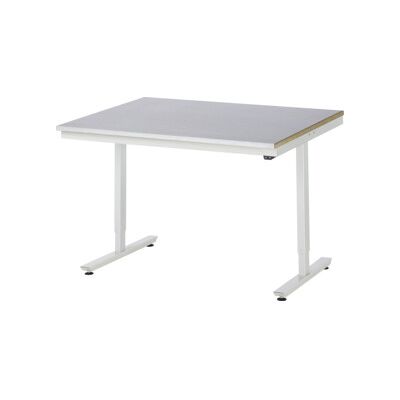 RAU Table de travail électrique réglable en hauteur - Plateau en acier - 720-1120mm - Publicité RAU Table de travail électrique réglable en hauteur - Plateau en acier - 720-1120mm - Publicité