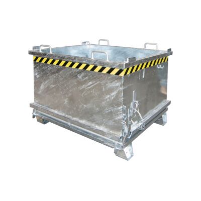 Eurokraft pro SB Conteneur avec Fond Incliné, 0,75m³, 1500kg, Galvanisé - Conteneur de Stockage - Publicité Eurokraft pro SB Conteneur avec Fond Incliné, 0,75m³, 1500kg, Galvanisé - Conteneur de Stockage - Publicité