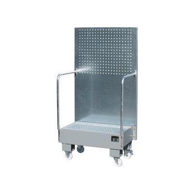 Conteneur mobile à déchets en acier Eurokraft Pro - 2x60L - Gris - Publicité Conteneur mobile à déchets en acier Eurokraft Pro - 2x60L - Gris - Publicité