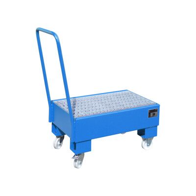 Eurokraft Pro Bac de Rétention en Acier - Mobile, 2x60L, Bleu - Publicité Eurokraft Pro Bac de Rétention en Acier - Mobile, 2x60L, Bleu - Publicité
