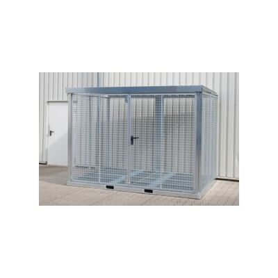Conteneur grille eurokraft pro pour bouteilles de gaz - Extérieur, Acier galvanisé - Publicité Conteneur grille eurokraft pro pour bouteilles de gaz - Extérieur, Acier galvanisé - Publicité