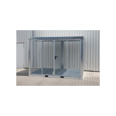 Conteneur grille eurokraft pro pour bouteilles de gaz - Extérieur, Acier galvanisé - Publicité Conteneur grille eurokraft pro pour bouteilles de gaz - Extérieur, Acier galvanisé - Publicité