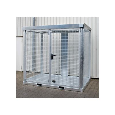 Conteneur de bouteilles de gaz eurokraft pro - Ventilé, verrouillable, 60 bouteilles - Publicité Conteneur de bouteilles de gaz eurokraft pro - Ventilé, verrouillable, 60 bouteilles - Publicité