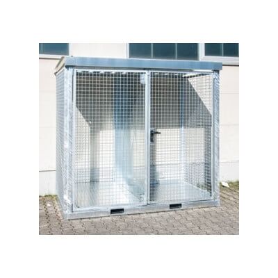 Conteneur de bouteilles de gaz eurokraft pro - Ventilé, verrouillable, 60 bouteilles - Publicité Conteneur de bouteilles de gaz eurokraft pro - Ventilé, verrouillable, 60 bouteilles - Publicité