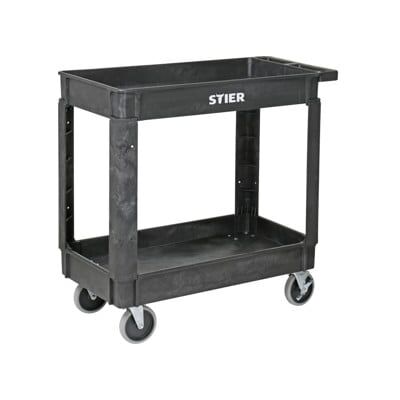 Chariot polyvalent en plastique STIER avec 2 plateaux, 250 kg, LxlxH 870x430x850 mm (904406) - Publicité Chariot polyvalent en plastique STIER avec 2 plateaux, 250 kg, LxlxH 870x430x850 mm (904406) - Publicité