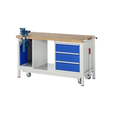Etabli brut avec châssis abaissable modèle 8183 L 1500 x P 700 x H 880mm ; RAU (05-8183A6-157B4F.11) - Publicité Etabli brut avec châssis abaissable modèle 8183 L 1500 x P 700 x H 880mm ; RAU (05-8183A6-157B4F.11) - Publicité