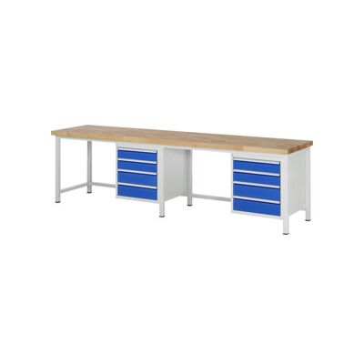 Etabli Modèle 8162, L 3000 x P 900 x H 840mm ; RAU (03-8162A1-309B4S.11) - Publicité Etabli Modèle 8162, L 3000 x P 900 x H 840mm ; RAU (03-8162A1-309B4S.11) - Publicité