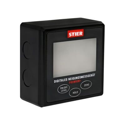 Niveau indicateur de pente numérique STIER Premium+ écran LCD +-0,2°, 4 x 90°, angle relatif , écran LCD, inclinomètre (904396) - Publicité Niveau indicateur de pente numérique STIER Premium+ écran LCD +-0,2°, 4 x 90°, angle relatif , écran LCD, inclinomètre (904396) - Publicité
