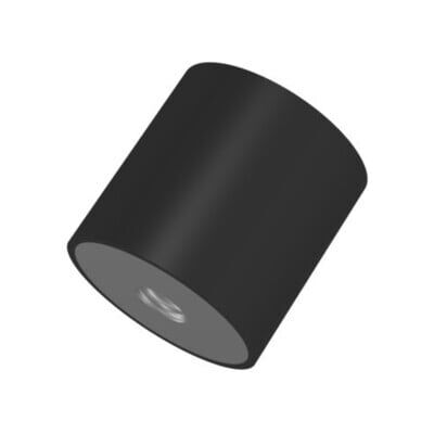 Tampon caoutchouc-métal cylindrique Type C D60×H40mm M10 NR57 ; elko - Publicité Tampon caoutchouc-métal cylindrique Type C D60×H40mm M10 NR57 ; elko - Publicité