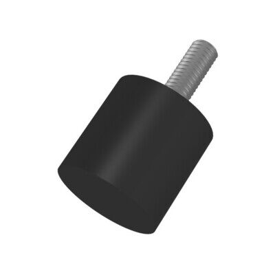 Tampon caoutchouc-métal cylindrique Type D D75×H55mm M12×37 NR55 ; elko - Publicité Tampon caoutchouc-métal cylindrique Type D D75×H55mm M12×37 NR55 ; elko - Publicité