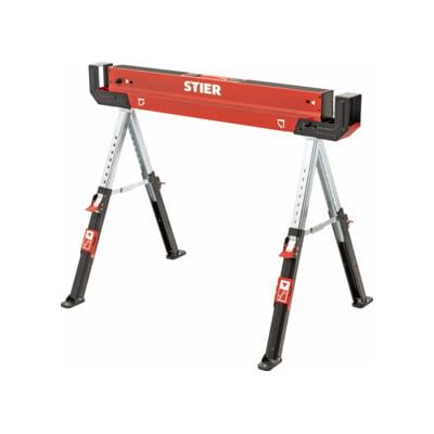 Tréteau repliable/chevalet de sciage STIER réglable en hauteur, 590 kg, acier, 1090 x 520 - 690 x 610 - 820 mm, tréteau atelier, tréteau chantier (905088) - Publicité Tréteau repliable/chevalet de sciage STIER réglable en hauteur, 590 kg, acier, 1090 x 520 - 690 x 610 - 820 mm, tréteau atelier, tréteau chantier (905088) - Publicité
