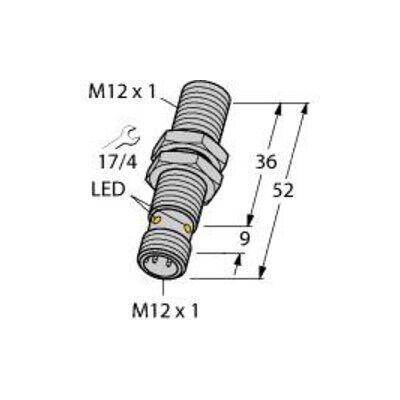 turck Capteur inductif BI2-M12-AP6X-H1141 2 mm distance de commutation sortie PNP connecteur M12x1 (46065) - Publicité turck Capteur inductif BI2-M12-AP6X-H1141 2 mm distance de commutation sortie PNP connecteur M12x1 (46065) - Publicité
