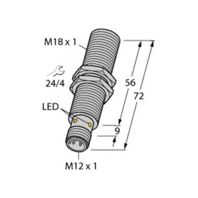 Capteur inductif Turck BI8-M18E-VP6X-H1141 - Capteur métal - Publicité Capteur inductif Turck BI8-M18E-VP6X-H1141 - Capteur métal - Publicité