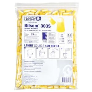 Bouchons de protection auditive Bilsom 303S EN 352-2 SNR 33 dB recharge 200 PA/pack, taille S ; Honeywell (1006187) - Publicité Bouchons de protection auditive Bilsom 303S EN 352-2 SNR 33 dB recharge 200 PA/pack, taille S ; Honeywell (1006187) - Publicité