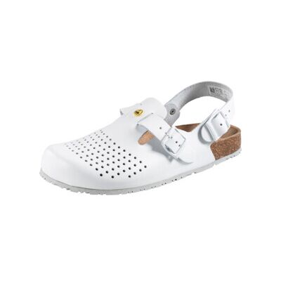 ABEBA Chaussures professionnelles, sabots blancs 4050, OB, Pointure EU: 39 (092955 39) - Publicité ABEBA Chaussures professionnelles, sabots blancs 4050, OB, Pointure EU: 39 (092955 39) - Publicité