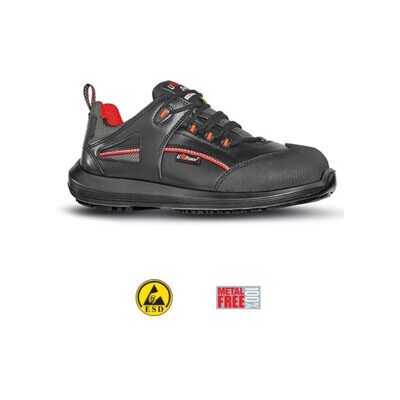 Chaussure de sécurité Iroko T. 38 noir cuir lisse / surembout S3 SRC ESD EN ISO ; U-POWER (0RR20304) - Publicité Chaussure de sécurité Iroko T. 38 noir cuir lisse / surembout S3 SRC ESD EN ISO ; U-POWER (0RR20304) - Publicité
