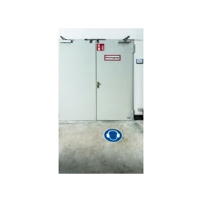 DURABLE Autocollant d'obligation Utiliser protection auditive Ø 430 mm bleu (172906) - Publicité DURABLE Autocollant d'obligation Utiliser protection auditive Ø 430 mm bleu (172906) - Publicité