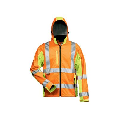 Elysee Veste de signalisation Hoss, softshell, T1, orange/jaune - Publicité Elysee Veste de signalisation Hoss, softshell, T1, orange/jaune - Publicité