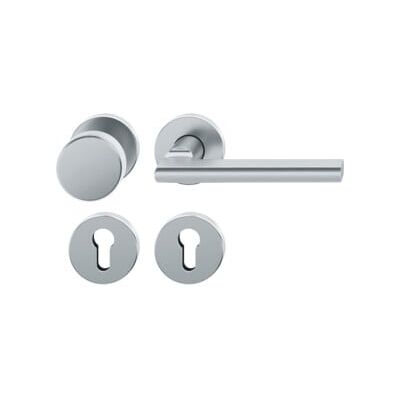 Ensemble de Poignées de Porte FSB - Acier Inoxydable, Rosette Ronde, Pour Portes Extérieures - Publicité Ensemble de Poignées de Porte FSB - Acier Inoxydable, Rosette Ronde, Pour Portes Extérieures - Publicité