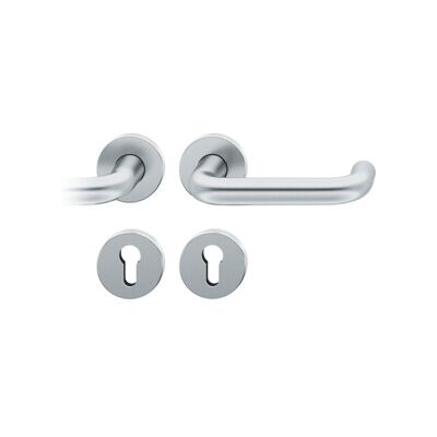 Ensemble Poignées de Porte FSB 12 1070 Acier Inoxydable - PZ, Rosette Ronde, Pour Portes Gauche/Droite - Publicité Ensemble Poignées de Porte FSB 12 1070 Acier Inoxydable - PZ, Rosette Ronde, Pour Portes Gauche/Droite - Publicité