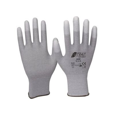 Gants taille XXL (10) gris/blanc nylon-carbone avec polyuréthane EN 388, EN 1635 ; NITRAS (6230T-10) - Publicité Gants taille XXL (10) gris/blanc nylon-carbone avec polyuréthane EN 388, EN 1635 ; NITRAS (6230T-10) - Publicité