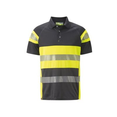 HOLEX Polo de signalisation, Gris / jaune, Taille unisexe: L (091660 L) - Publicité HOLEX Polo de signalisation, Gris / jaune, Taille unisexe: L (091660 L) - Publicité