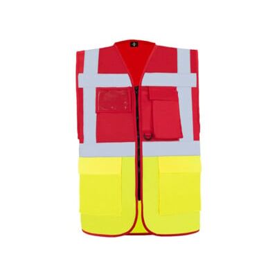 Korntex Veste de sécurité Hamburg rouge/jaune T. M (KXCMFRG/Gr.M) - Publicité Korntex Veste de sécurité Hamburg rouge/jaune T. M (KXCMFRG/Gr.M) - Publicité