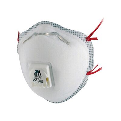Masque de protection respiratoire 8833SV EN 149:2001 + A1:2009 FFP3 RD 5 pcs/car ; 3M (7100091323) - Publicité Masque de protection respiratoire 8833SV EN 149:2001 + A1:2009 FFP3 RD 5 pcs/car ; 3M (7100091323) - Publicité